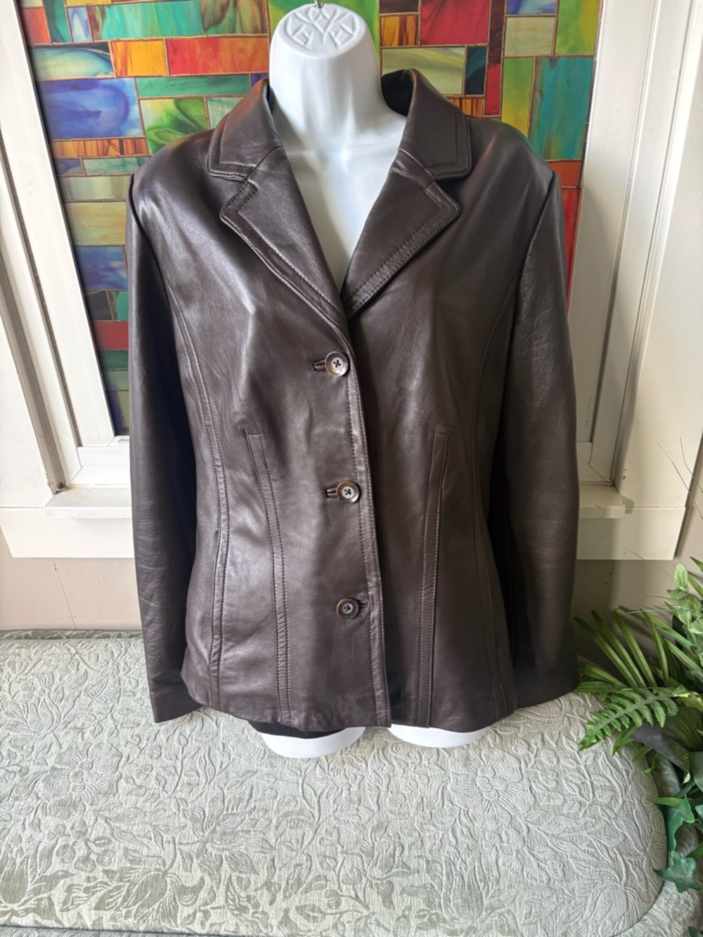 Chocolate Brown Leather Jacket
